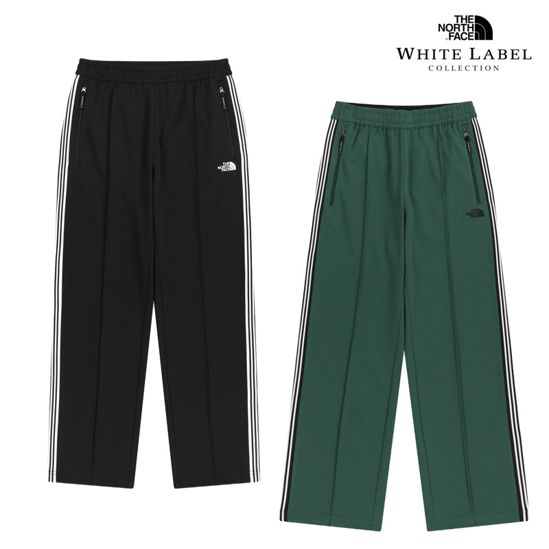 NP6KR54 TNF TRACK PANTS 25FW 新作 韓国限定ライン ユニセックス ワイドパンツ 3ストライプ 韓国コーデ デイリー タウンユース カジュアル用 コーデ提案 パーカー ニット