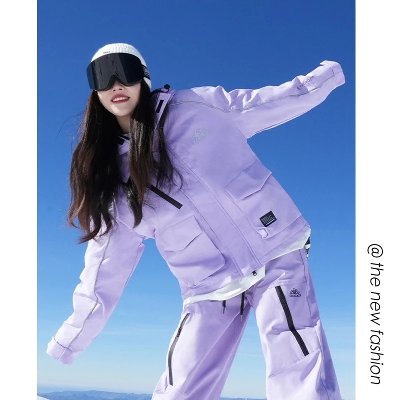 アウトドアダブルボードスノーボードウェア女性防水通気保温通気スキー上の服