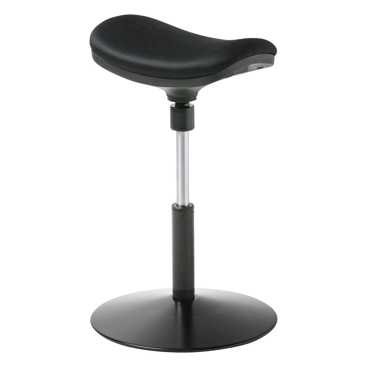 サンワダイレクト スタンディングチェア 椅子 立ち仕事 昇降 48～63cm スタンディングデスク対応 座面可動 昇降チェア 腰掛け椅子 ブラック 150-SNCERG9BK