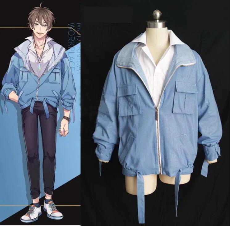 NU: カーニバル エイト Eiden デニムジャケット シャツ コスプレ衣装 変装 コスチューム イベント仮装 ハロウィン 大人用 文化祭 学園祭