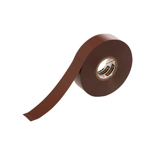 （まとめ） 3M スコッチ ビニールテープ 35 茶19mm×20m 35BRO 1巻 (×10セット)