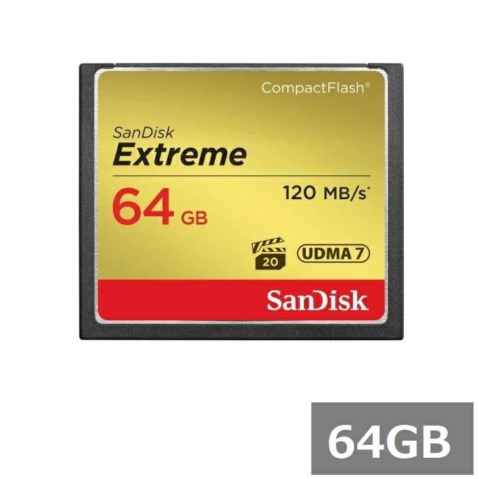 サンディスク CFカード コンパクトフラッシュカード SDCFXSB-064G-G46 Extreme 64GB UDMA7 Sandisk カメラ ビデオカメラ デジタル一眼レフカメラ 並行