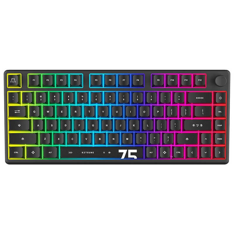 Polar 75＋ HE マグネティックゲーミングキーボード ［有線 / USB-A＋USB-C］ キツネブラック　as-polar-75-plus-kitsune-black-fpgm