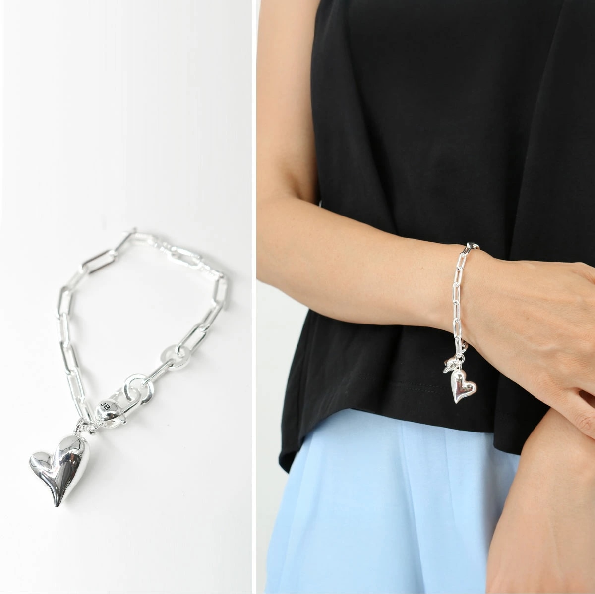 JB2144-HPS パフィーハートブレスレット Puffy Heart Bracelet SILVER シルバー アクセサリー 小物　ギフト プレゼント ブラ