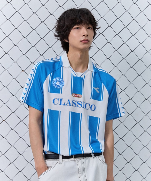 ディアドラセレモニーカラーショートスリーブ T シャツブルー