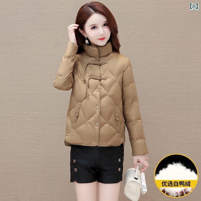 レディース ダウンジャケット フレッシュ ショート ダウン ジャケット 冬 小型 軽量