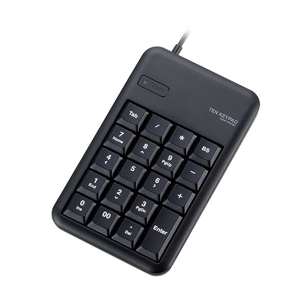 (まとめ) エレコム コンパクトUSBテンキーパッドブラック TK-TCM013BK 1個 (×10セット)
