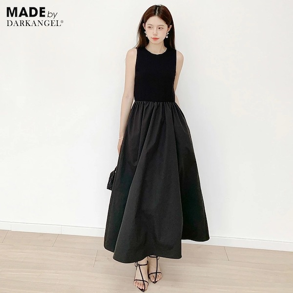 Qoo10 ダークエンジェル 撥水加工ドッキングワンピース 無地 ロン