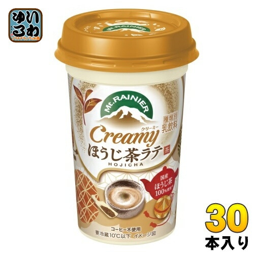 森永乳業 マウントレーニア クリーミー ほうじ茶ラテ 240ml 30本 (10本入×3 まとめ買い) カフェオレ 乳飲料 コーヒー不使用