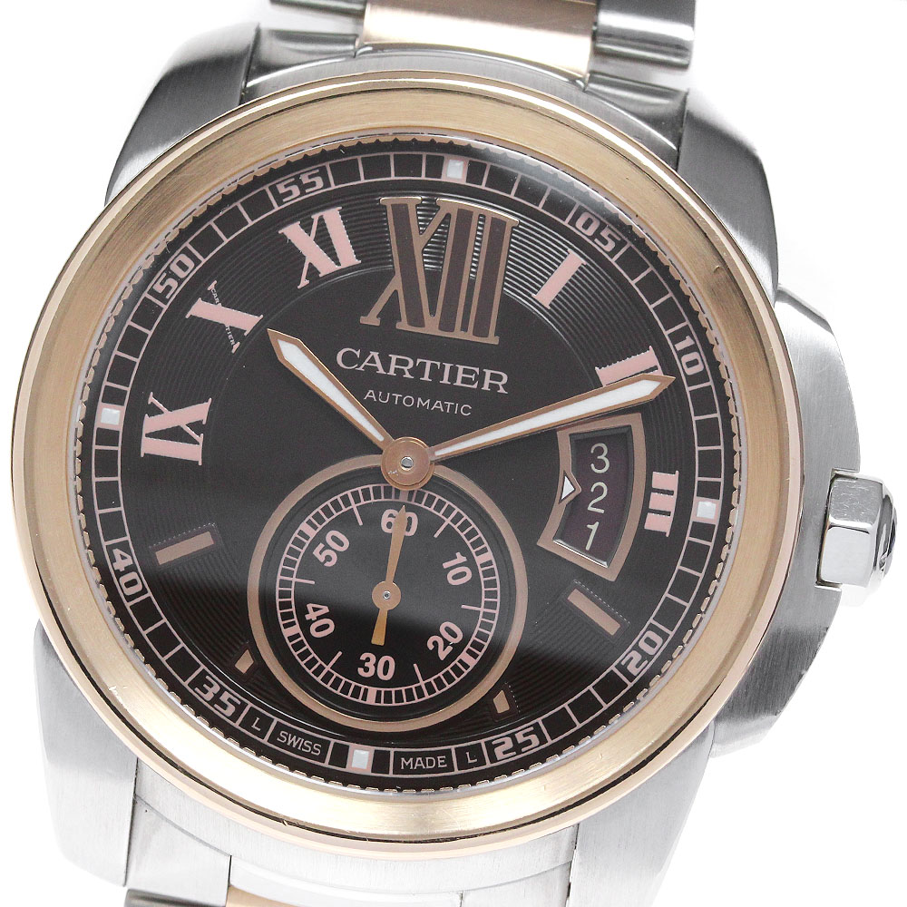 カルティエ CARTIER W7100050 カリブルドゥカルティエ スモールセコンド 自動巻き メンズ _838119【中古】 369,495円