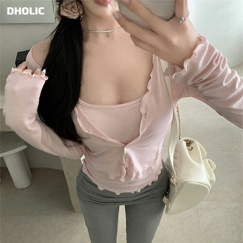 [メガ割りSALE]メロウカップキャミソール&2WAYカーディガンSET 5,742円