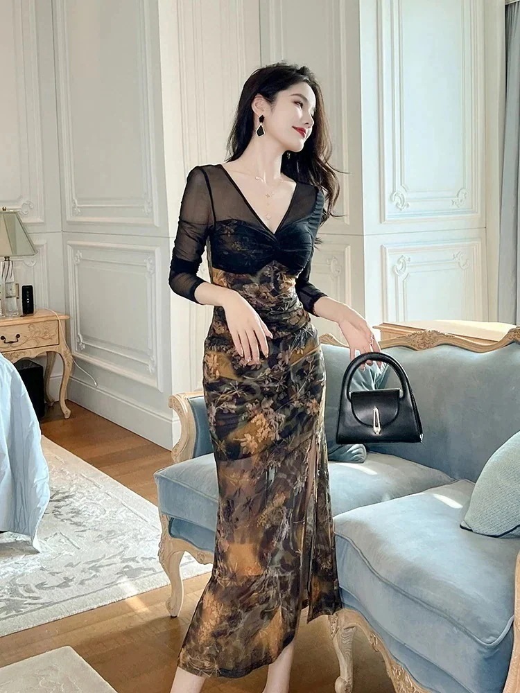 【JY.上品】 秋冬 ワンピース パーティードレス キャバ 着痩せ 大人 お呼ばれ 同窓会 披露宴 卒業式 結婚式 ウェディング 二次会 30630%までに制限