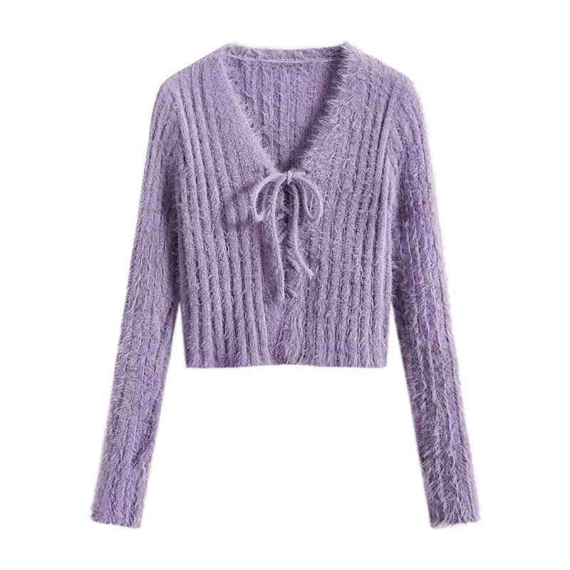 レディース トップス セーター パーカー オシャレ 韓国 スタイル カワイイ カジュアル カーディガン 長袖 ニット 秋 冬 春 インナー デザイン ルーズ ワードローブ ヨーロッパ ミンク ファー