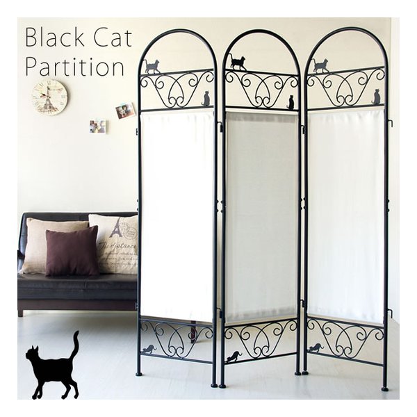 猫のパーテーション 3連 パーテーション/インテリア SK-2828