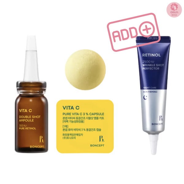 チルド便配送料込み　ASVC38活性保持型ビタミンC 2個セット Qoo10] BONCEPT ビタミンC凍結乾燥ダブルショットアンプル