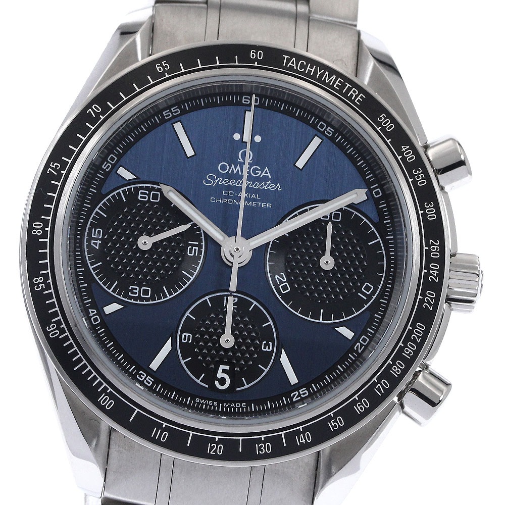 オメガ OMEGA 326.30.40.50.03.001 スピードマスター レーシング クロノグラフ デイト 自動巻き メンズ 美品 保証書付き_895537【中古】