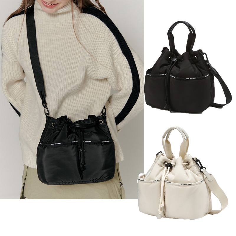 EDDY DRAW STRING PADDING BAG ショルダー トート バケツ型 バケット 巾着 2WAY ワンハンドル レディース ジル かわいい 韓国 人気 新作 すぼめ