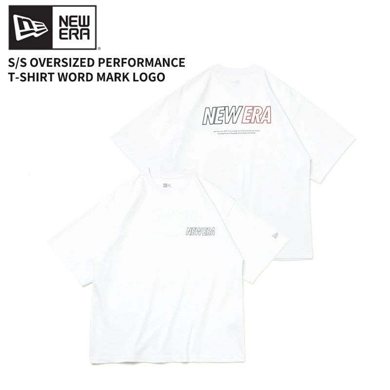 ニュー エラ NEW ERA 半袖 オーバーサイズド パフォーマンス Tシャツ Word Mark Logo ホワイト トリコロール パフォーマンス アパレル トップス カットソー