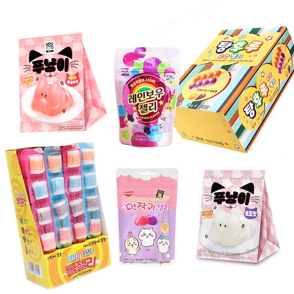 海鮮グミ Qoo10] gs25 プニャンイ ロールゼリー レインボーグミ