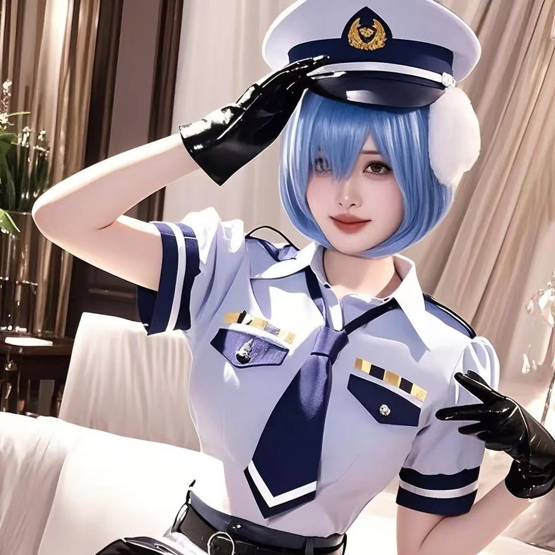 送 料 無 料ゼロから始める异世界生活コスプレ服犬犬耳警察官レイムコスプレ衣装