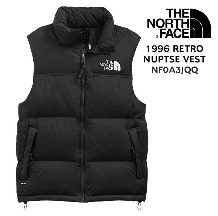 ベスト 1996 RETRO 1996 レトロ ヌプシ メンズ ロゴ NF0A3JQQ LE4 RECYCLED ブラック 黒 グースダウン 700フィルパワー ダウンベスト アウター 並行輸入品