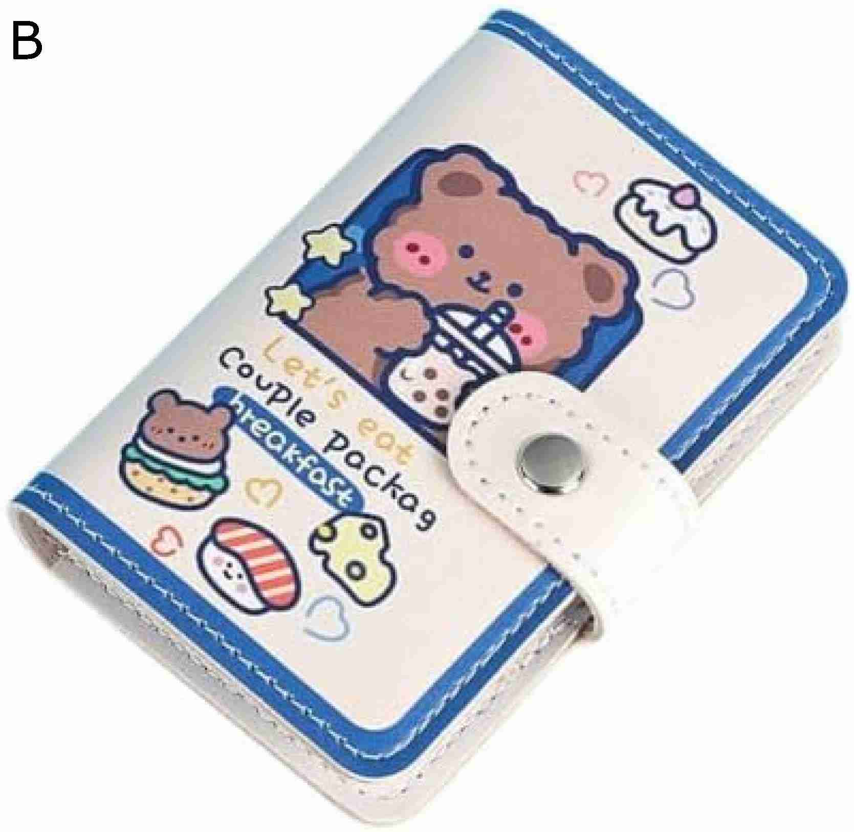 【20%OFFクーポン】カードケース クレジットカードケース 可愛いうさぎ/クマ柄 薄型 スリム 軽量 大容量 20枚収納 PUレザー キャラクター 名刺入れ レディース 漫画