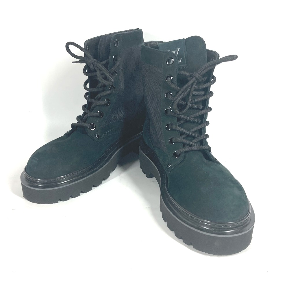 ブーツ 1ACDNN LV レンジャー・ライン アンクルブーツ モノグラム 靴 シューズ スニーカー ハイカット ヌバック ノワール ブラック