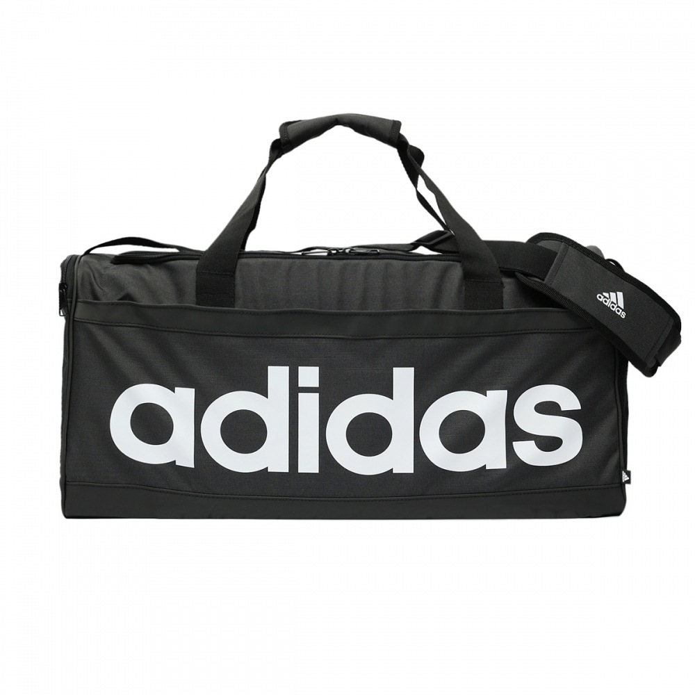 ADIDASリニアダッフルバッグM HT4743-BLACK/WHITE