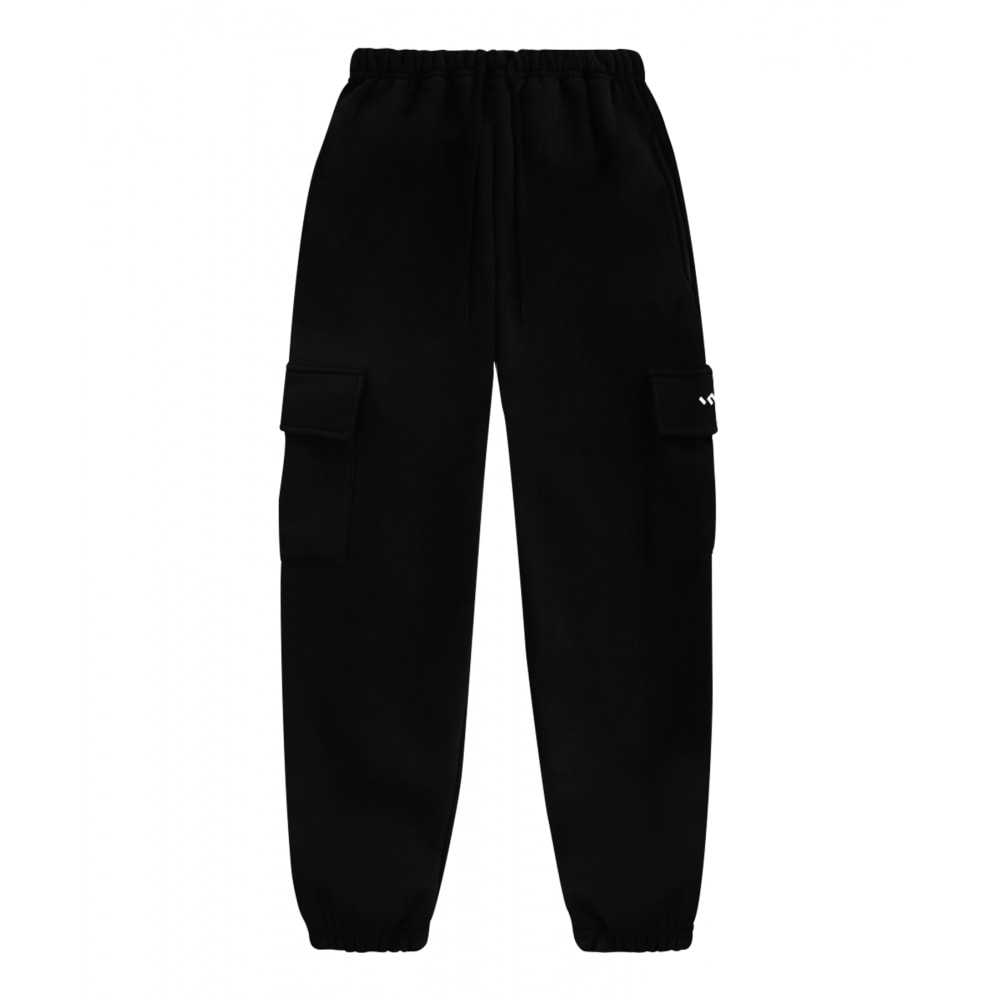 INJIACTIVE フリースカーゴジョガーブラック