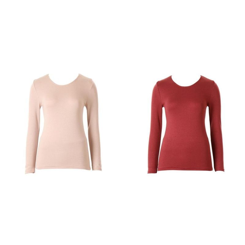 [] WLG2557C 厚くてふっくらとした素材の女性9分丈トップスの下着単品