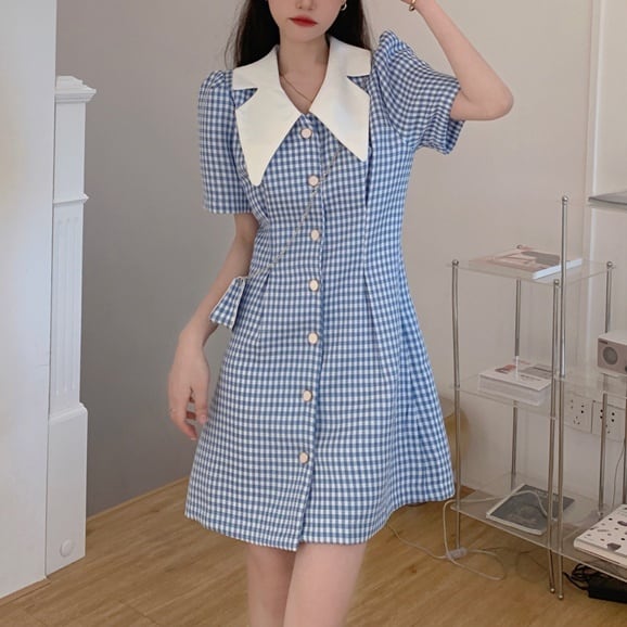 2color レディース ワンピース シャツワンピース ミニ丈ワンピース ミニ丈