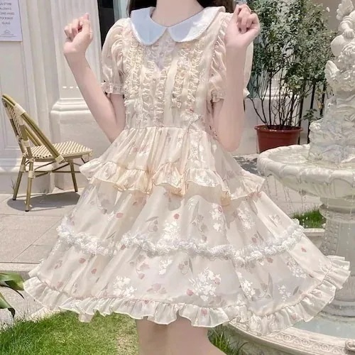 裏地付きシフォン 洋装 ロタ エレ スト キュート プレ ドレス