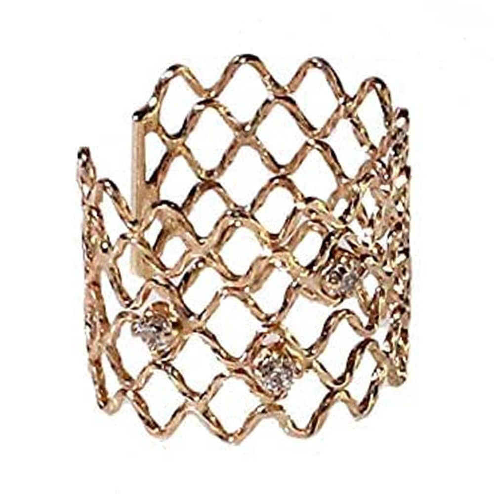 【PURÉZZA】デザイン イヤーカフ イヤリング ノンホールピアス ピアリング １０金イエローゴールド 片耳用