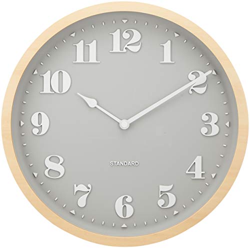 インターフォルム 掛け時計 電波時計 トヴェット CL-2125NA 木 ニュアンスカラー φ30