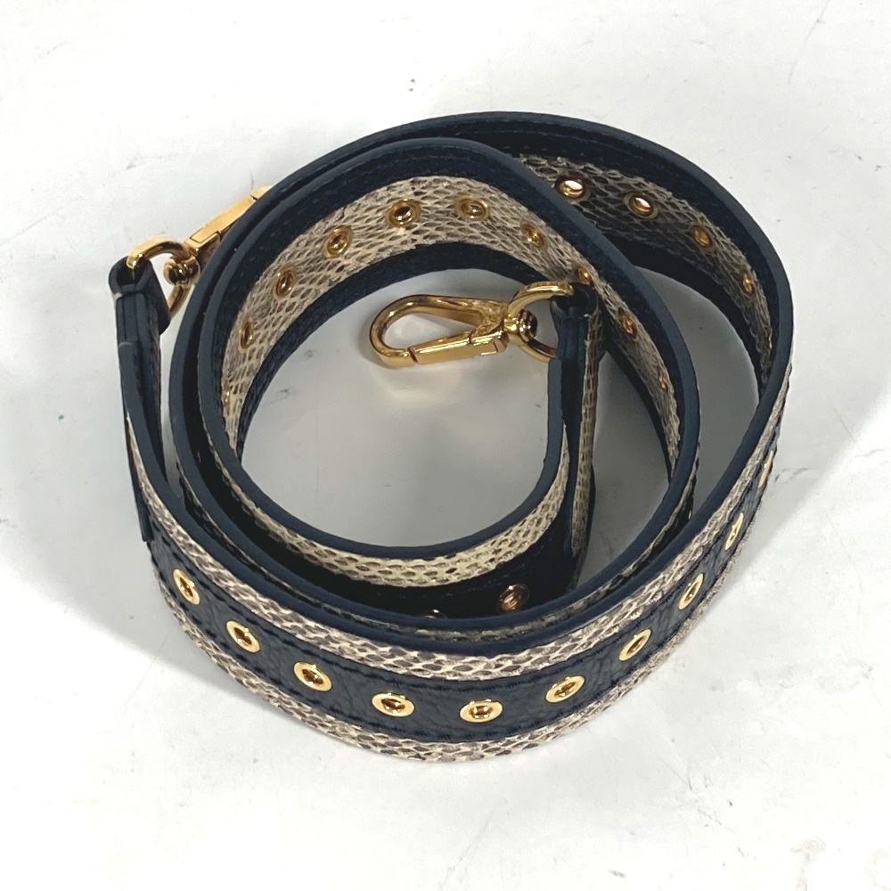 ショルダーストラップ ショルダーストラップ パイソン/レザー ベージュ