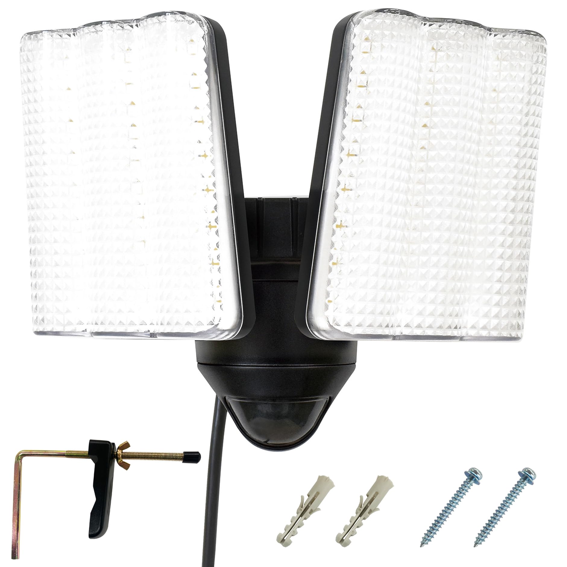 【最安値挑戦中】 DAISHIN センサーライト コンセント式 DLA-17T200 屋外用 人感 LED AC 100V 3灯式 電源 防犯 ライト 外灯 防水規格 防雨型 人感センサーライト 外 4,234円