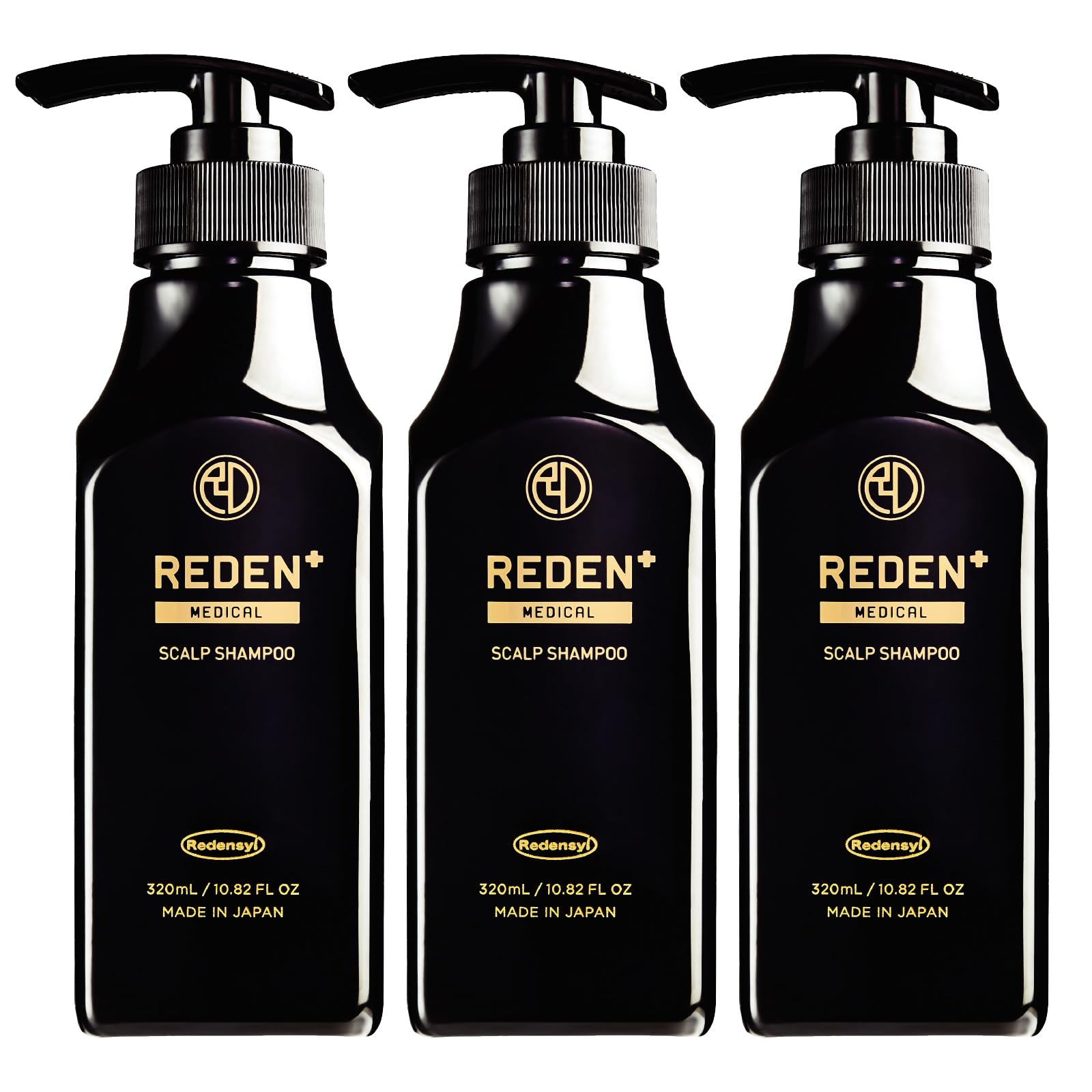 REDEN リデン メディカルシャンプー 3本セット【毛髪診断士監修】頭皮保護成分リデンシル配合 アミノ酸 濃密泡 医薬部外品 薬用 スカルプ ノンシリコン メンズ 男性用