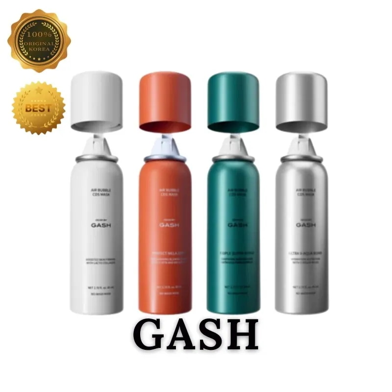 G*ASH【Qoo10限定特/しっとり内側から輝く・化粧ノリUP・ハリ弾力】150回分 / 10秒マイクロバブルパック 4種より選択 特許技術の高濃度マイクロバブル【限定】毛穴＆ツヤ肌