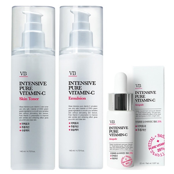 INTENSIVE PURE VITAMIN-C SKINCARE 3種 Set 韓国人気 韓国化粧品 皮膚管理 基本 化粧品ギフト 機能性化粧品