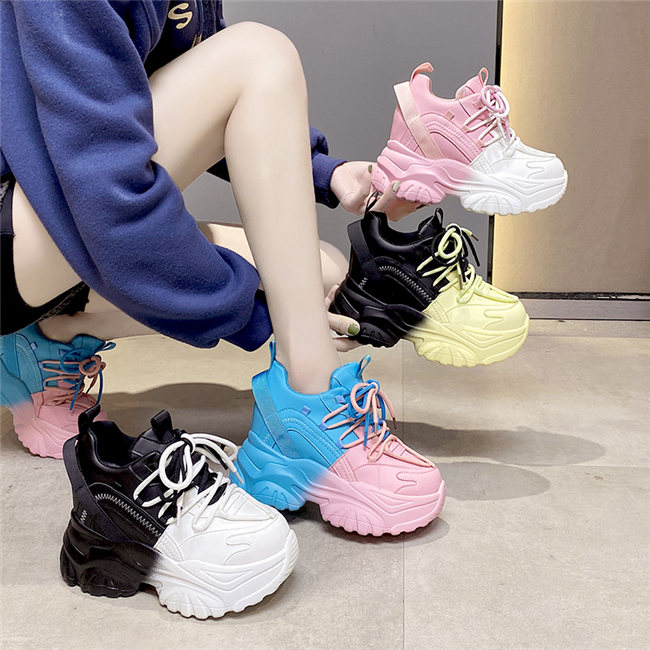 4色展開　9.5cmヒール　レディーススニーカー　厚底スニーカー レディース シューズ 無地　インヒール　厚底　カジュアル　レディース　スニーカー　女の子　運動　靴　シューズ　女性　春 夏 秋 冬　新