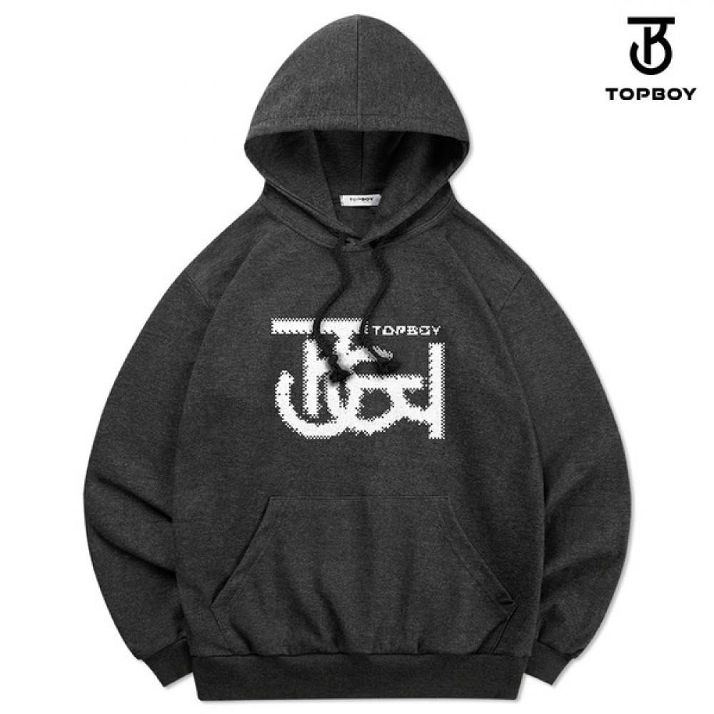 (TOPBOY) 両面ビットマップロゴプリントパーカー