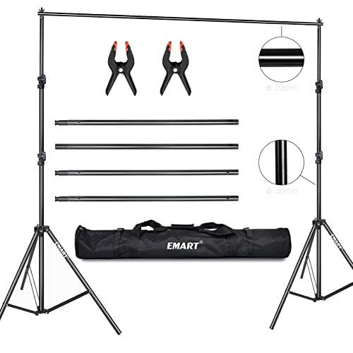 EMART 背景スタンド 撮影スタンド 280x300cm グリーンバックスタンド 高さ幅調節可能 軽量 持ち運び便利 写真撮影用 クロマキー合成/誕生日/結婚式/パーティーなどに対応 テレワーク授業