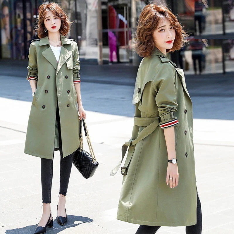 トレンチコートスプリングコートトレンチジャケットレディース春秋オシャレベルトスプリングダスターコートカジュアルウエア着痩せ韓国風通勤 4,775円