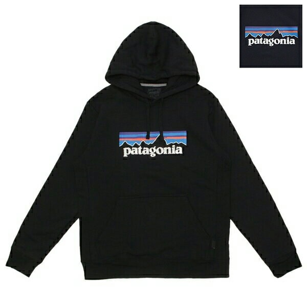 パーカー フーディー PATAGONIA P-6ロゴ アップライザル フーディ ブラック メンズ 39622 P-6 LOGO UPRISAL HOODY