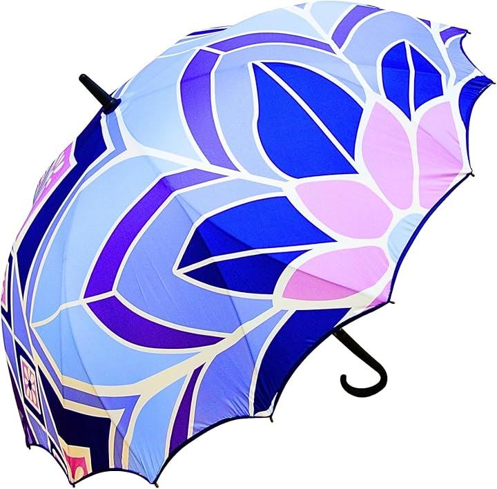 傘 レディース 長傘 桜骨 16本骨 雨傘 日傘 遮光 UVカット率 98％ UPF50+ 晴雨兼用 おしゃれ かわいい 大きい 一枚張り(mari, 60cm)