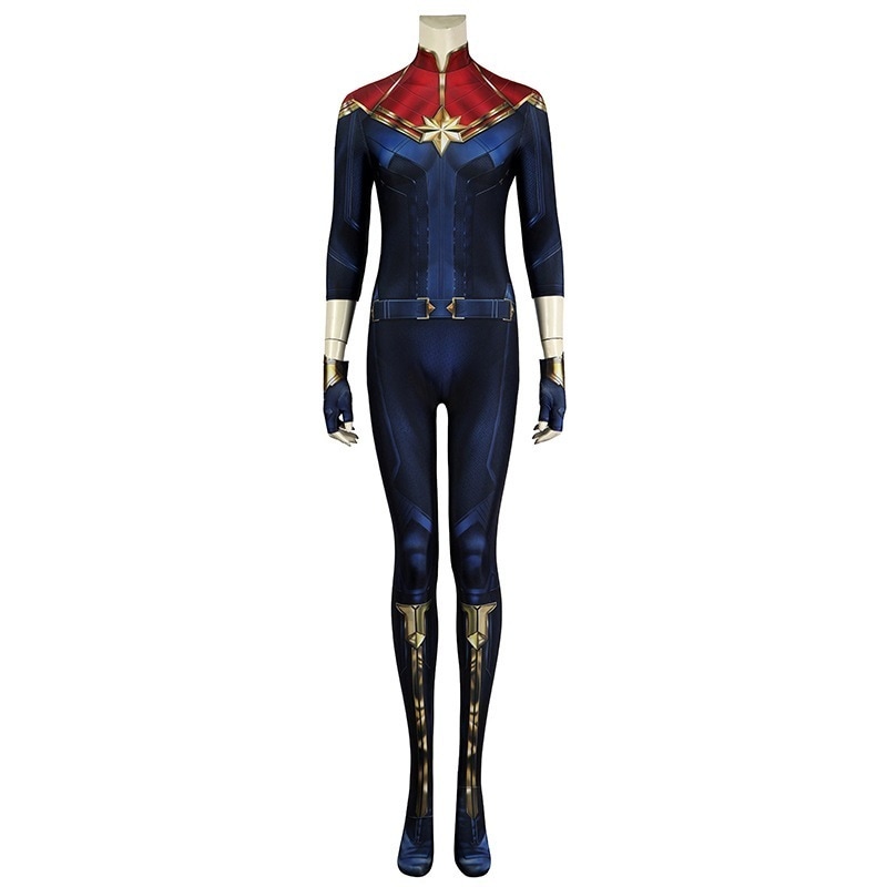 キャプテンマーベル 2 スーツ キャロルデンバー タイツ レディース プリント ジャンプスーツ セット J23034ga