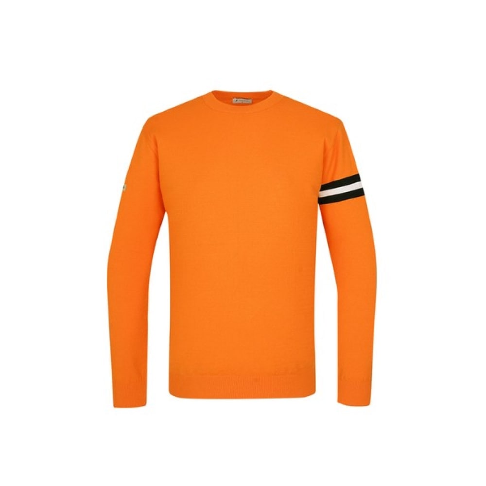 [カステルバジャック] メンズスリーブポイントラウンドプルオーバーニット_BGCSSW001OR