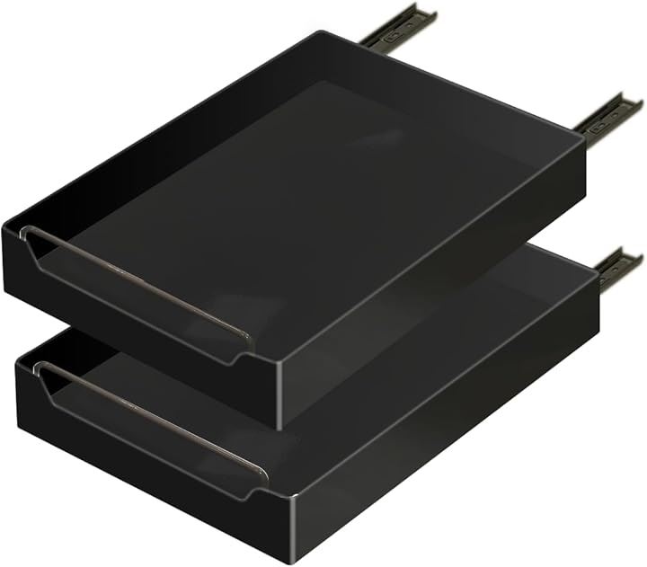 Mamakura 2個セット キッチン収納引き出し シンク下収納 洗面所収納 炊飯器ラック 穴開け不要 大容量 台所用(皓白色ツヤ, （2個セット特大）幅40cmx奥行43cmx)