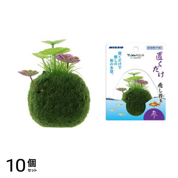ニッソー テーブルアクア 置くだけ癒し苔玉 参(サン) 1個入 10個セット