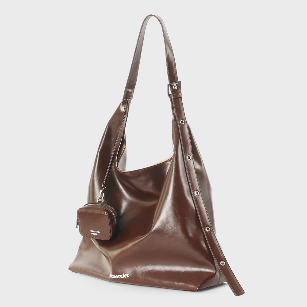 マーマルールズ [ポーチセット] ベラレザーショルダーバッグ_ディープブラウン